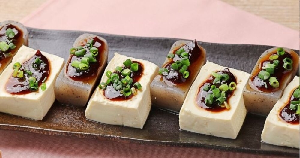 【副菜】こんにゃくと豆腐のみそ田楽